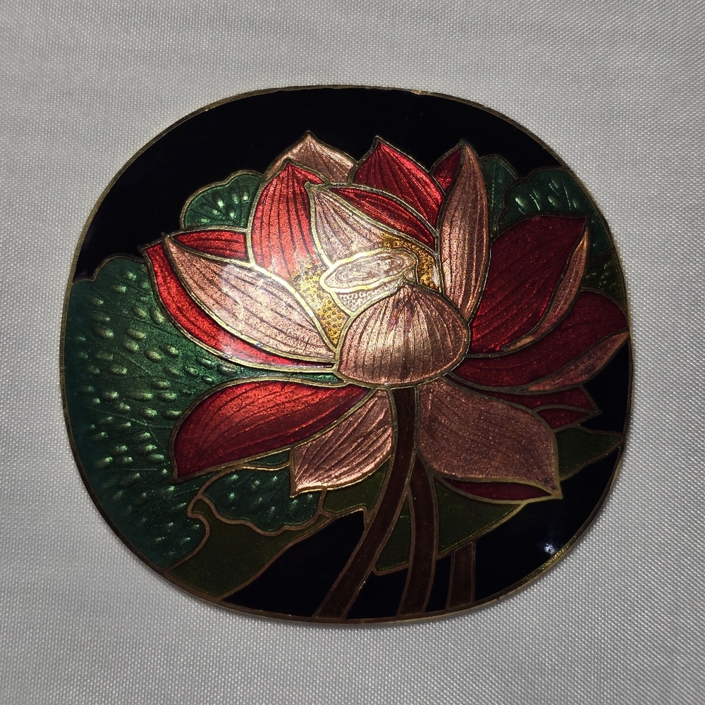 Vintage Cloisonne Belt Buckle